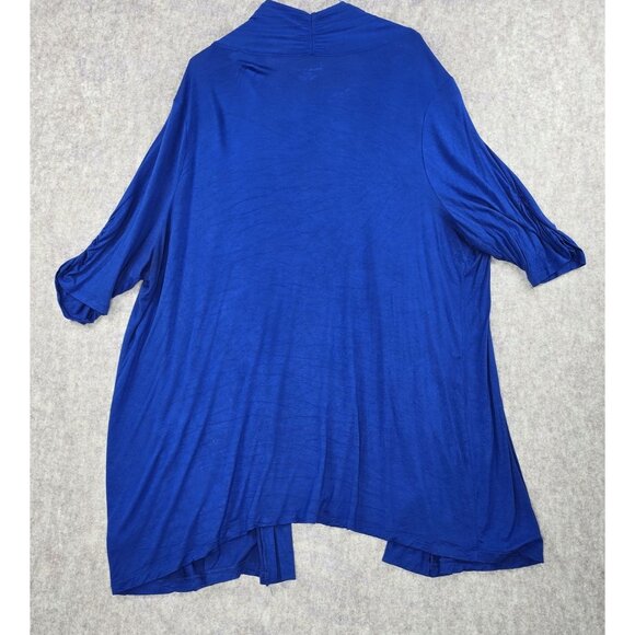 Lane Bryant Womens Open Cardigan Blue Plus Size 26/28 Lightweight Stretch Rayon - Picture 2 of 7